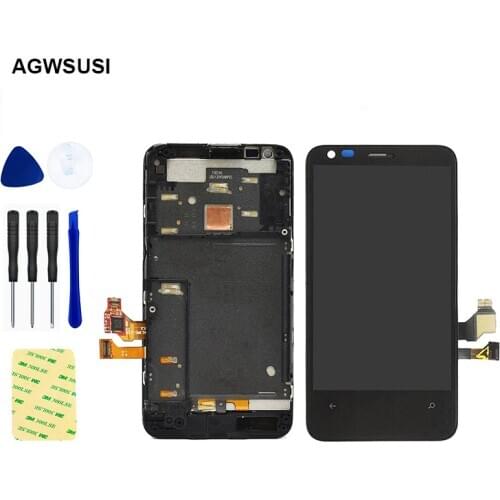 LCD For Nokia Lumia 620 N620 Touch Screen Digitizer Panel Sensor Glass + LCD Display Module Monitor Assembly With Frame