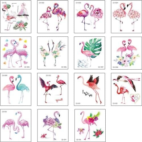 1 Pc Flamingo Unicorn Tattoo Sticker Childrens Cute Sticker Temporary Tattoo Art Waterproof Hand Arm for Child Boy Girl 75*80mm