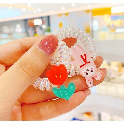 2 Pcs/Set Summer Children Cute Cartoon Fruit Elastic Hair Bands Girls Lovely Sweet Scrunchies Rubber Bands Kids Hair Accessories