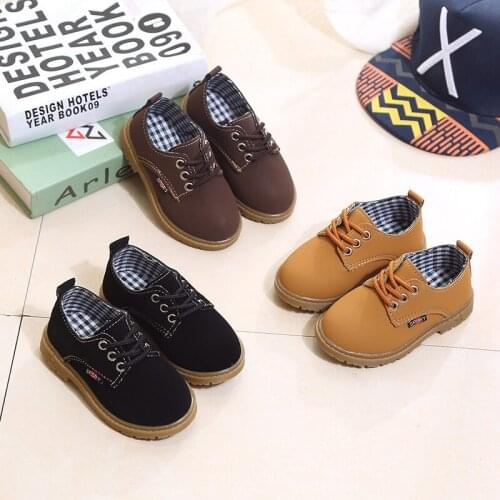 2021 Childrens Shoes Autumn and Winter New Martin Boots Short Yellow Boots Fashion Warm Hot Student Shoes for Boys and Girls