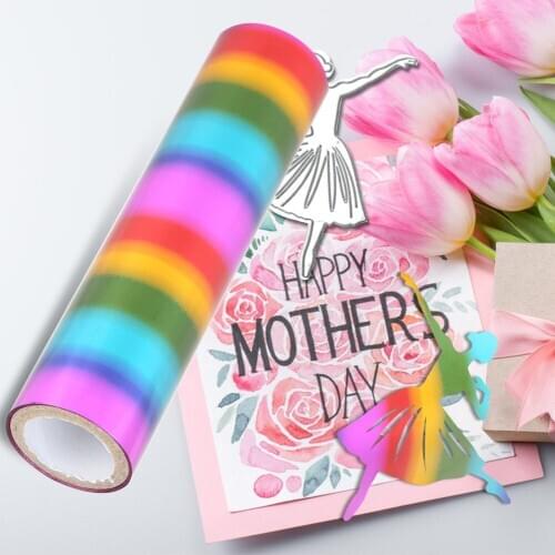 5mx15cm Heat Activated Foil Glimmer Foil Transfer Sheets Hot Foil Rolls Hot Stamping DIY Crafts