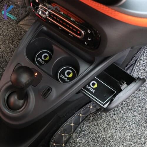 6pcs For smart fortwo 453 car interior door mats luminous door gap pad water coaster silicone pad car anti-dirty pad 453 forfour