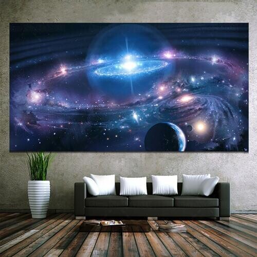 Starry Sky Universe Diamond Painting 5D Full Drill Square Grand Galaxy Star Earth Resin Embroidery Cross Stitch Wall Decoration