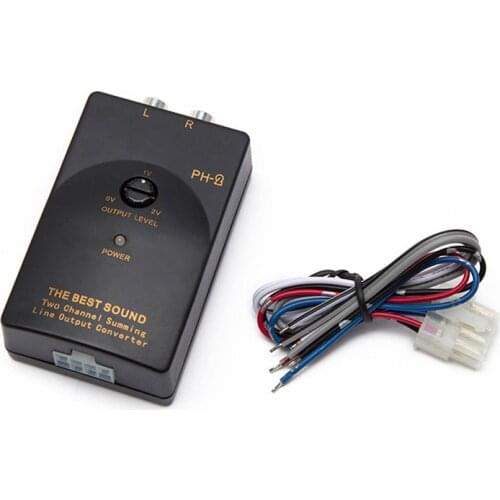 High VF Rotates Low VF Auto Car RCA Stereo Speaker Level Converter Audio Levels Converters PH-2