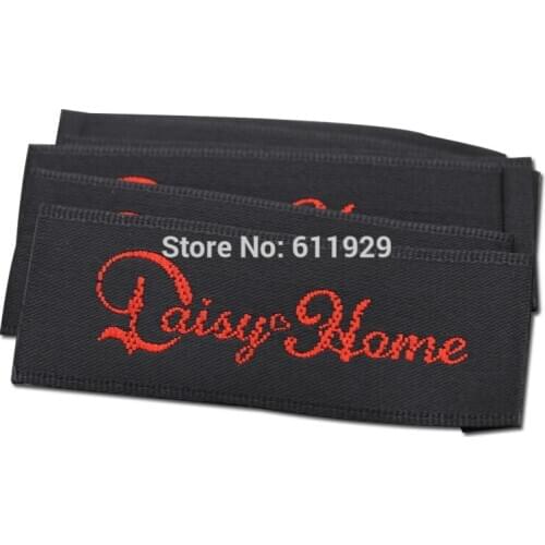 Free shipping 1000pcs/lot clothing collar tags custom logo woven tags/garment satin woven label cut and fold/clothing woven tag