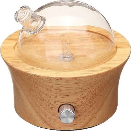 Mute Essential Oil Diffuser Glass Aromatherapy Air Humidifier Wood Grain Aroma Diffuser Glass Aroma Diffuser for Home Office