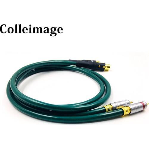 Colleimage Hi-end HIFI Pair FA-220 OCC RCA to XLR Cable 3 Pin 2 XLR female to 2RCA Audio Cable