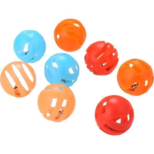Cat Teaser Rattle Ball Interactive Pet Supplies Kitten Training Throwing Hollow Bell Toys for Kitten Pet Interaction