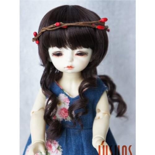 JD257 1/6 Petty BJD Heat resistance wig Size 6-7 inch Short Bobo long curly doll wigs on sale