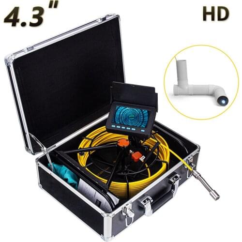 Pipe Inspection Camera, 20M/65ft Drain Sewer Industrial Endoscope Waterproof IP68 Video Plumbing System with 4.3 Inch monitor