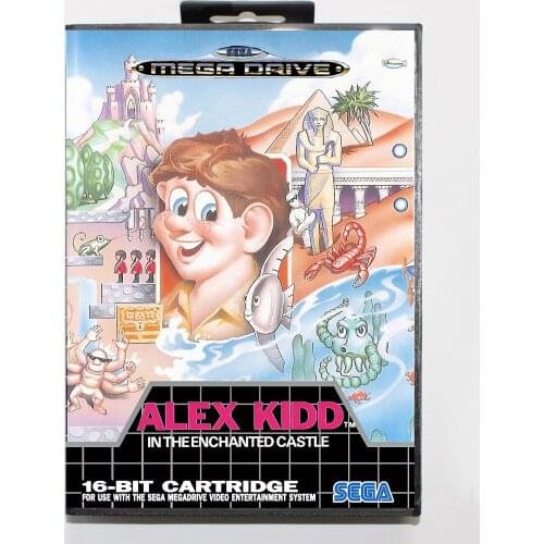 Alex Kidd in the Enchanted Castle 16bit MD Game Card For Sega Mega Drive/ Genesis with Retail Box