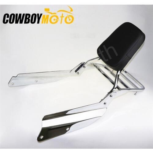 Motorcycle Rear Sissy Bar Backrest Luggage Rack Pad Kit For HONDA VTX1300 VTX 1300 N R S 2003-2006 VTX1800 VTX 1800 2002-2008