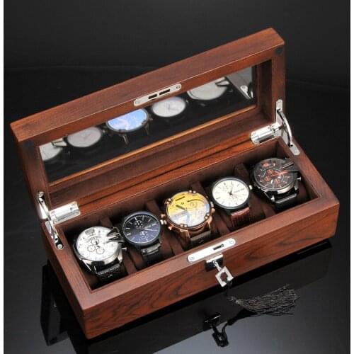 Elm Wood Solid Wood Jewelry Watch Box Storage Box Display Box Jewelry Box Collection Box Finishing Box
