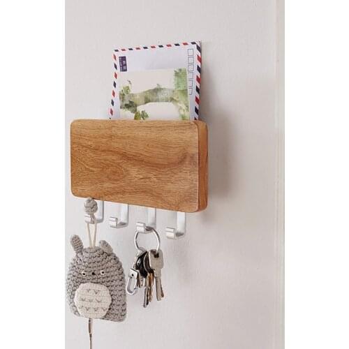 Creative door space aluminum hook hanging key storage rack(A181)