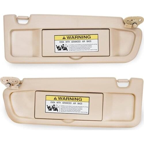 Left Driver & Right Passenger Side Sun Visor Compatible with for 2006-2011 Honda Civic Replaces (Pair,Beige)