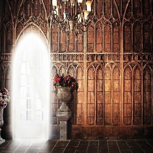 MEHOFOTO Vinyl Photography Background Vintage Castle Door Computer Printed Wedding Backdrops for Photo Studio CM-6605