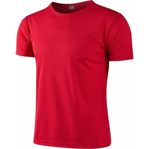 2021 Mens Gym T-Shirt Running Fitness Short Sleeve V-neck Top Quick Dry