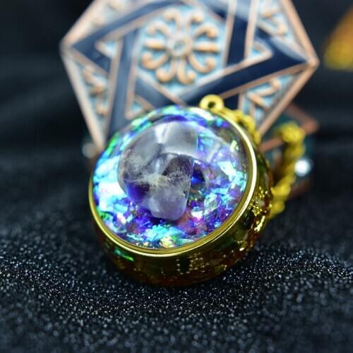 New Orgon Energy Pendant Amethys Chakra Necklace The Stone Of Wisdom Guards Love Wicca Jewellery Charms For Women Reiki