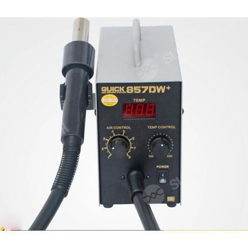 Original QUICK 857DW+ BGA Rework Station Digital Display Hot Air Gun Desoldering Station for BGA SMD CHIP PLCC Repair 110V 220V