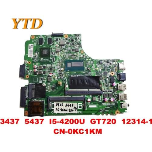 Original for DELL 3437 5437 Laptop motherboard 3437 5437 I5-4200U GT720 12314-1 CN-0KC1KM tested good free shipping