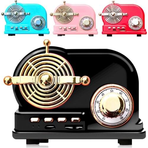 Portable Bluetooth Speaker Vintage Waterproof USB AUX TF FM Home Radio Classic Wireless Speaker Subwoofer Loudspeaker