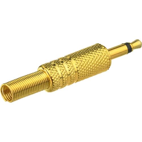 Superbat 1/8" 3.5mm Stereo Plug Connector with Spring Strain Relief Coax Audio Solder Adapter