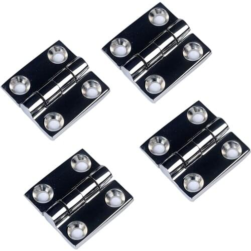 Heavy Duty 38mm 50mm Marine Hardware Boat Accessories Square Stainless Steel 316 Boat Hinges Boat Deck Hatch Hinge Cabinet 4PCS