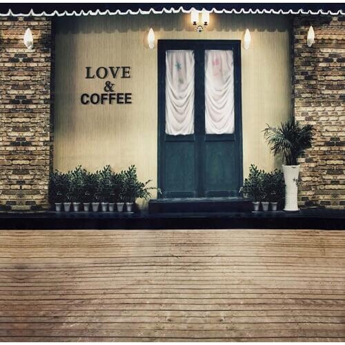 Vinyl Photography Backdrops Coffee shop Sweet love Background Computer printed wedding Backgrounds Studio Backdrop CM-3203