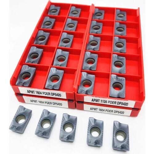100PCS milling insert APMT1604 PDER DP5420 high quality CNC carbide APMT 1604 machine tool turning insert lathe parts tool APMT
