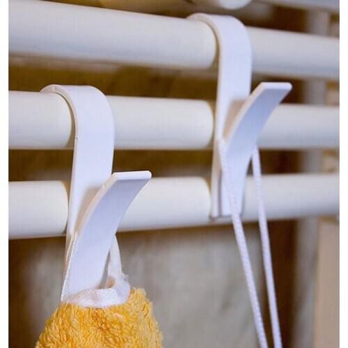 High Quality Hanger For Heated Towel Radiator Rail Clothes Hanger Bath Hook Holder Ps Plegable Scarf Hanger white 6pcs