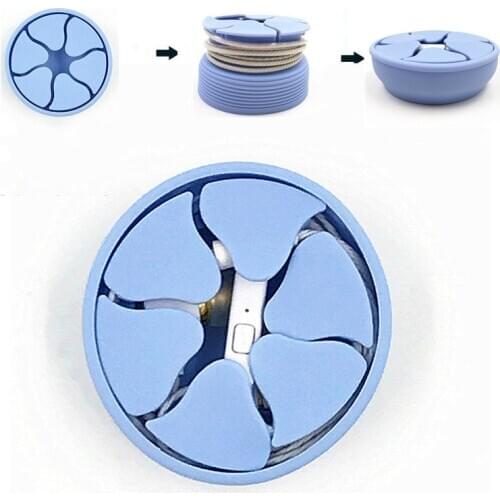 Storage Box Foldable Silicone Earphone Wire Organizer Box Data Line Cables Office Case Container Headphone Protective Box sell