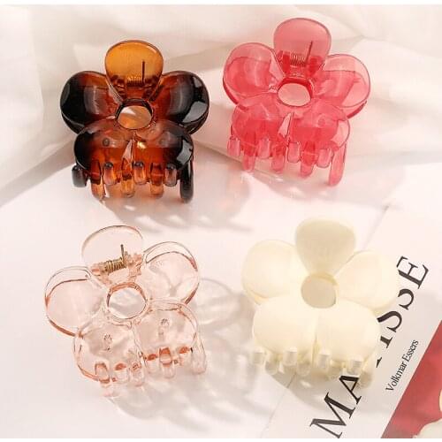 New Personality Geometric Hair Catch Large Transparent Jelly Color Plate Hair Catch Clip Headdress Hair Accessories WomenSY153