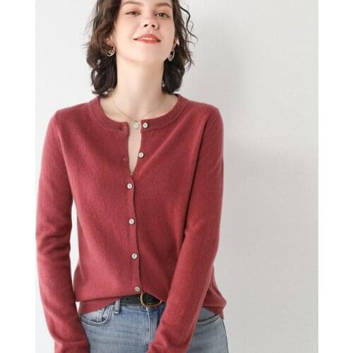 FNOCE 2020 new womens sweater cardigan high quality wool fashion casual o-neck long sleeve loose soft slim cardigan sweaters