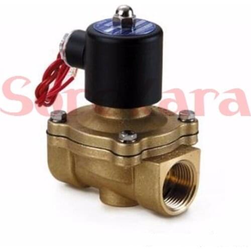 1" BSP 12-380VAC Brass N/C Electromagnetic Valve Solenoid Valves Water Air Oil 2W-250-25