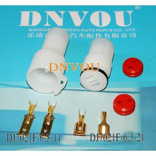 10 set 6.3mm 3 pin Connector Kits Male Female socket Electrical Wire automotive Connector plug for Car DJ7021F-6.3
