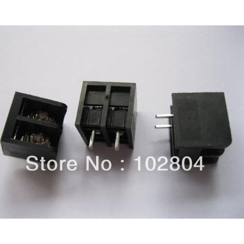 150 Pcs Barrier Type 2way/pin Pitch 6.35mm Black Color Screw Terminal Block Connector DC29B HOT Sale HIGH Quality