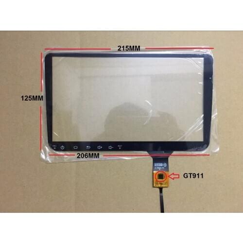 215*152 MM 9 inch Capacitive touch screen IC:GT911 6pin for car android navigation touch panel