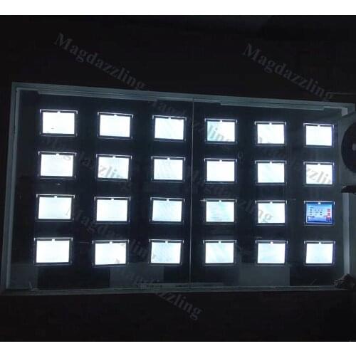 24Units Landscape 8.5"x11" Cable Hang Acrylic Frame LED Light Box Window Shop Front Display for Real Estate Agent Retail