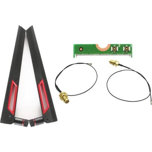 2Pcs AC88U 8Dbi 2.4G/5Ghz Antenna IPEX MHF4 Antennas set Signal wifi for Intel 7260 7265 8260 8265 9260 9265 Wifi Card