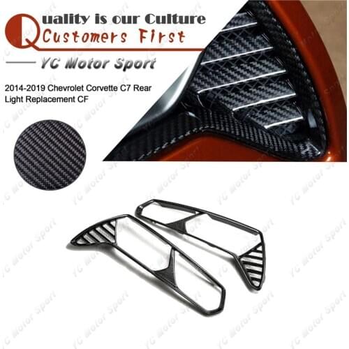 Car Accessories Carbon Fiber Rear Light Cover Fit For 2014-2019 Corvette C7 Rear Tail Lamp Replacement