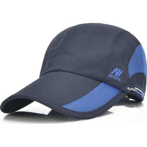 Men Quick Dry Baseball Cap Adjustable Sun Hat Lightweight Waterproof Breathable Thin Running Fishing Hats