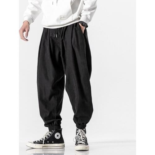 Drawstring Casual Men Pants 2021 New Fashion Large Size Ankle Banded Pants Solid Streetwear Men Pants 5Xl Elastic Waist