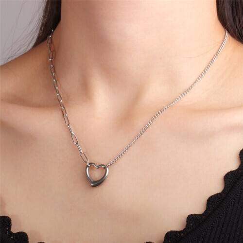 Key Padlock Pendant Necklace Choker Lock Necklace On The Neck With Lock Punk Jewelry Mujer For Women Ladies Girls Jewelry Gift