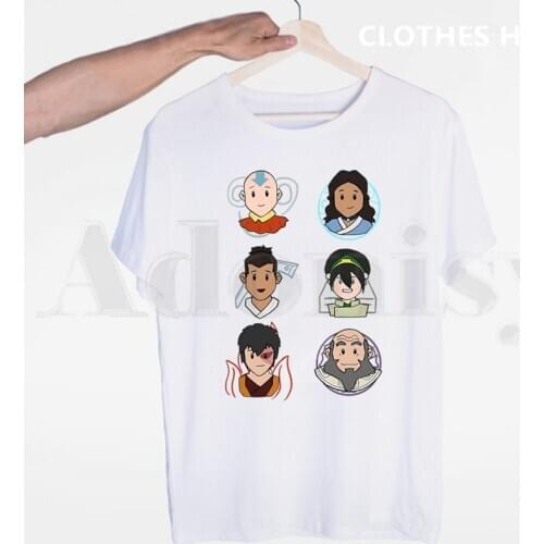 Avatar The Last Airbender Aang And Appa Anime Men T Shirt O-neck Casual Summer T-shirt Man Woman Tees Tops