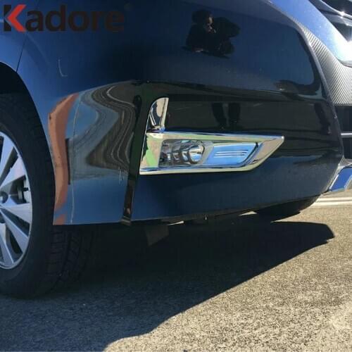 For Nissan Serena C27 2016 2017 2018 2019 Chrome Front Fog Light Lamp Cover Trim Foglight Garnish Molding Not for Serena XV /V