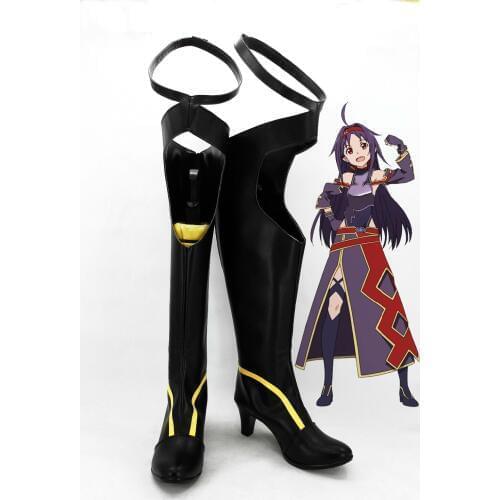 New Sword Art Online Konno Yuuki Cosplay Boots Anime Shoes Custom Made