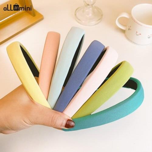 Hairband Fashion Women Thick Sponge Velvet Headband Ladies Hair Band Girl Hair Hoop DIY Satin Covered Resin Hair Accessories