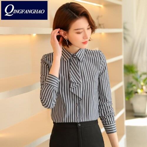 QingFangHao Women's Striped Shirts