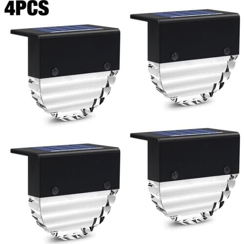 Solar Lights LED Ladder Courtyard Garden Decoration Light Waterproof Step Light Warm Light Color Change Landscape Fence Light