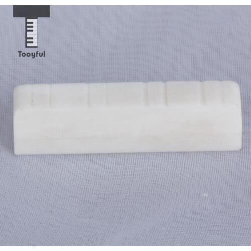Tooyful High Quality 1Pc Ivory Buffalo Cattle Bone Mandolin Slotted Nut for Electric Bass Acoustic Classical Guitar Accessory